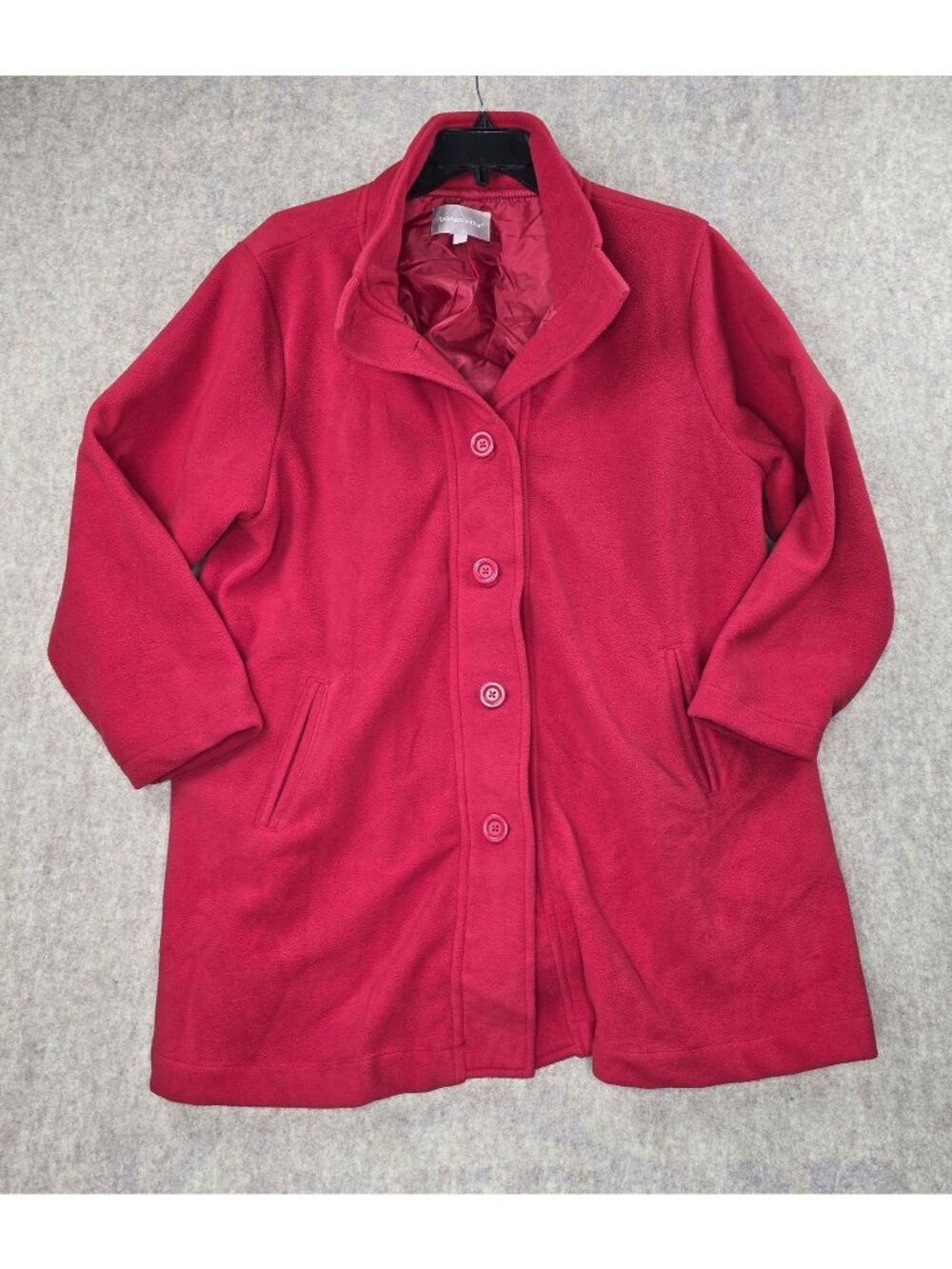 Woman Within Red Fleece Jacket 1X